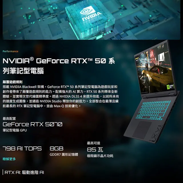 【GIGABYTE 技嘉】16吋 i7-13620H RTX5070 電競筆電(GAMING A16 CWHI3TW894SH/16G/1TB/Win11)