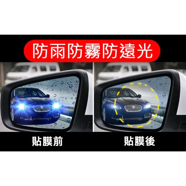 【ROYAL LIFE 皇室生活】汽車後視鏡防雨防水膜-圓形 4入組(防水/防霧/防雨貼膜/防昡光/後視鏡/側窗用)