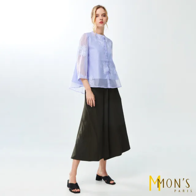 【MON’S】修身素面百搭寬褲(直)