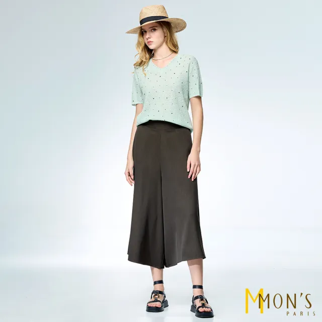 【MON’S】修身素面百搭寬褲(直)