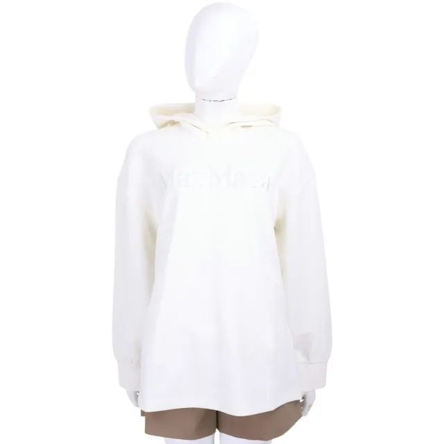 【MaxMara】’S Max Mara VISIERA 字母刺繡 棉質連帽運動衫 大學T-2色可選