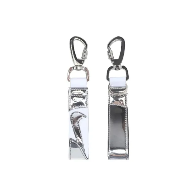 【NIKE 耐吉】Premium Key Holder Metallic Silver White 鑰匙圈 HQ6923-013