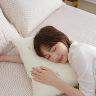 【翔仔居家】雙層紗刺繡 鋪棉被套床包組4件組-繫心(加大/雙人加大床包/純棉床包/純棉被套)