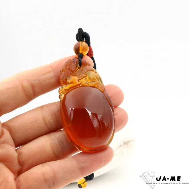 【JA-ME】天然琥珀 頂級橘紅蜜貔貅吊墜 17.7克
