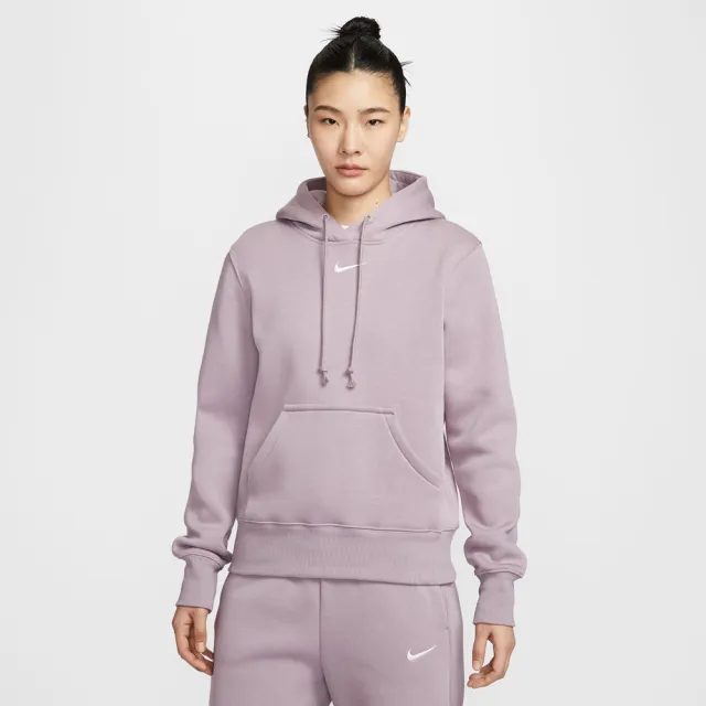【NIKE 耐吉】長袖上衣 女 帽T AS W NSW PHNX FLC STD PO HOODI 紫 HF6840-226