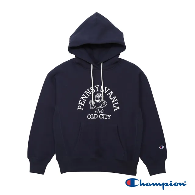 【Champion】官方直營 女款-CASUAL 寬版印花長袖連帽T -2色 (CW-C103 日規)