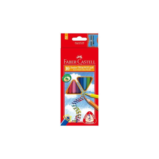 【Faber-Castell】輝柏 大三角彩色鉛筆 10色 /盒 16-116538-10