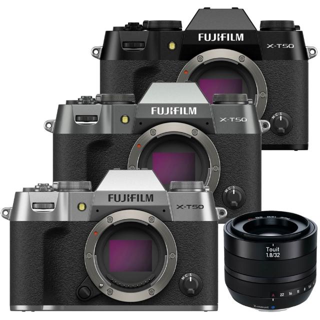 【FUJIFILM 富士】X-T50 單機身 + Zeiss Touit 1.8/32 鏡頭 --公司貨