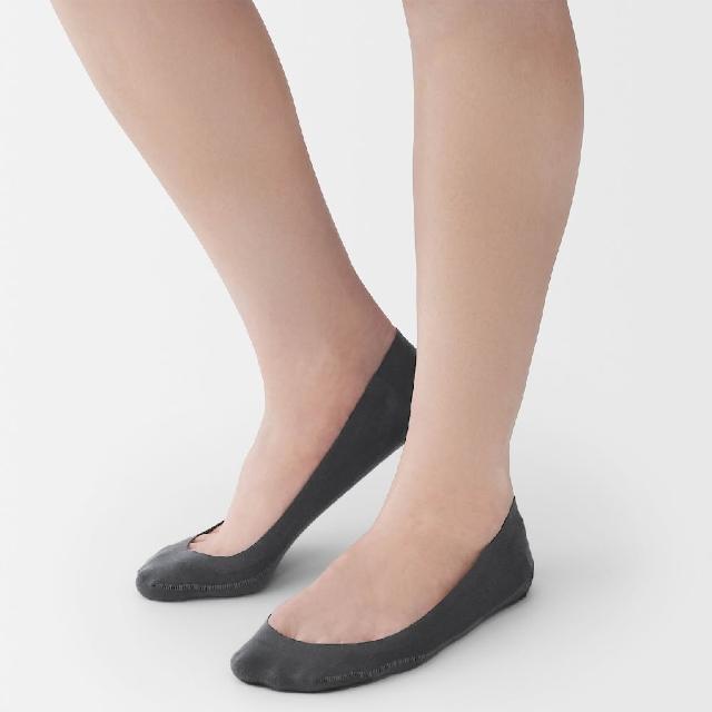 【MUJI 無印良品】女足尖無側縫淺口隱形襪23-25cm(深灰/黑色/米色)