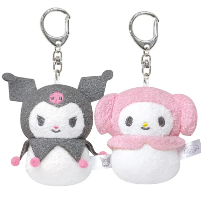 【小禮堂】Sanrio 三麗鷗 絨毛玩偶鑰匙圈 不倒翁款 Kitty 美樂蒂 酷洛米 帕恰狗