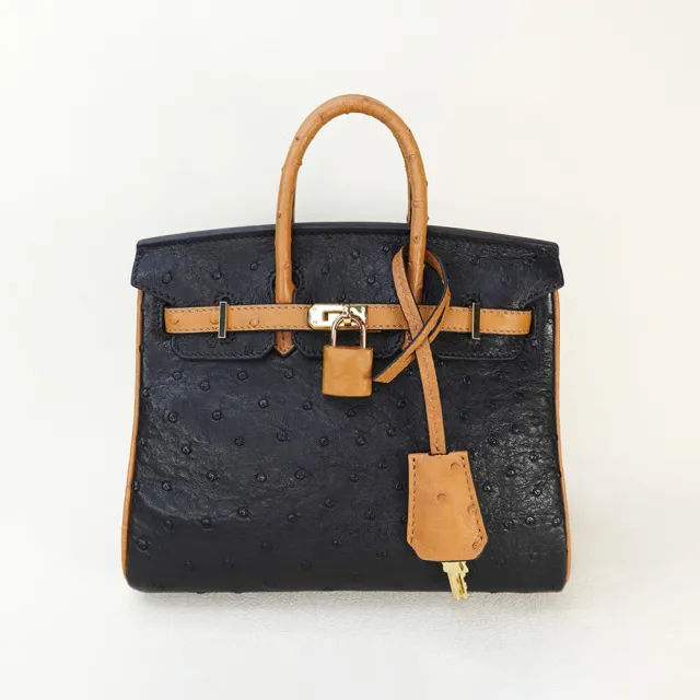 【M2nd】珍稀鴕鳥皮迷你柏金包(T9407A)