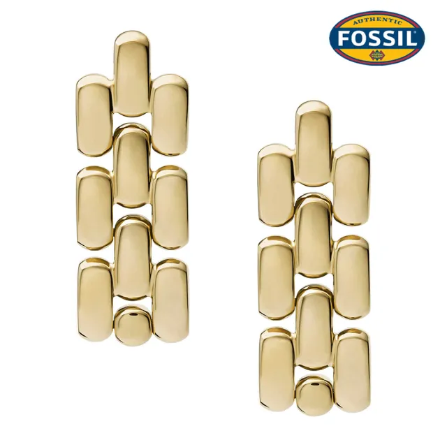 【FOSSIL】Arden 不鏽鋼錶帶耳環 JF04786710