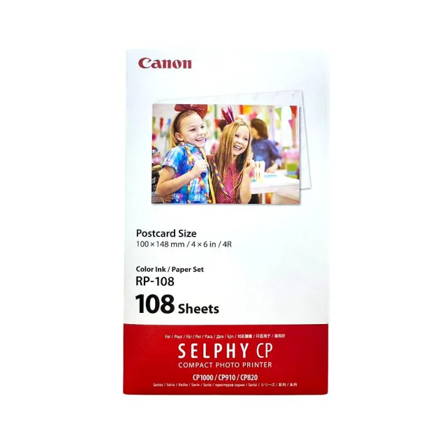 【Canon】RP-108 專用相印紙_公司貨(SELPHY CP1000/CP1300/CP910/CP820/CP1500)