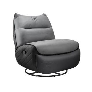 【COUGAR 美洲獅】Overlord Neo 貓耳造型 電競可旋轉搖椅沙發(仿皮質感布料+PVC 皮革/自行組裝)