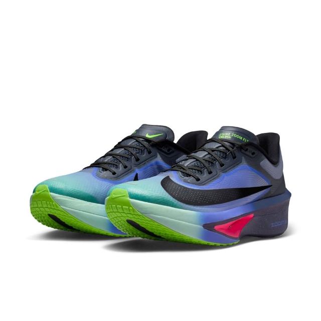 【NIKE 耐吉】慢跑鞋 男鞋 運動鞋 緩震 ZOOM FLY 6 GLAM 黑綠藍 IO9572-400