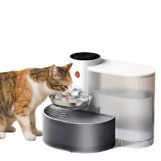 【u-ta】免換濾心自動換水智能傾倒式寵物飲水機MW43(升級不鏽鋼碗 無線版 無濾芯 0耗材 貓 狗 寵物飲水機)