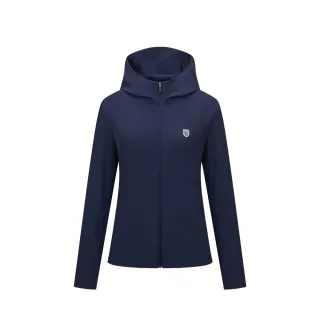 【K-SWISS】運動外套 WS TRICOT KNIT JKT 連帽 針織 拉鍊 女款 深藍色 1912127-499