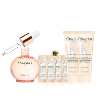 【KERASTASE 巴黎卡詩】釉光香頌玫瑰護髮精油45ml(全新上市/小粉球/柔順/抗躁/蓬彈)