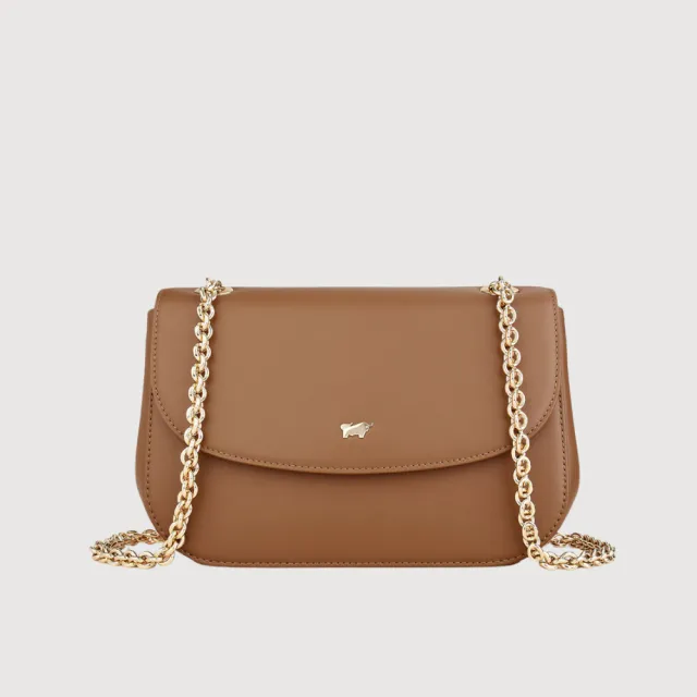 【BRAUN BUFFEL 德國小金牛】卡諾 肩包-黑色/麥色(BF871-27-BK/BRA) 女包送禮推薦