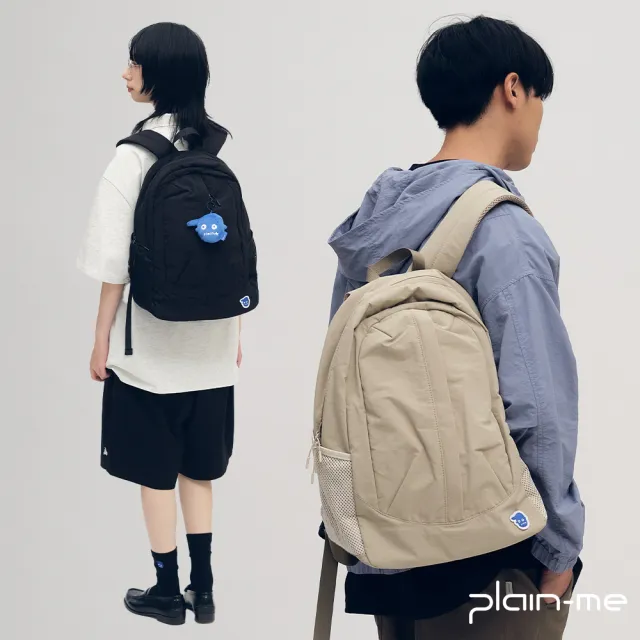【plain-me】小P社長 後背包 拉鍊後背包 筆電包 大容量 防潑水 書包_PLN3063-252