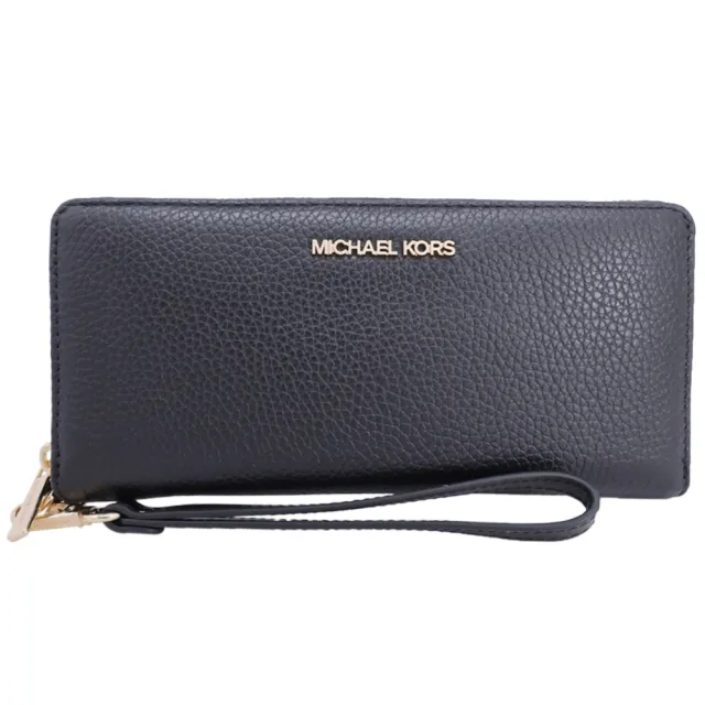 【Michael Kors】JET SET 荔枝紋 絎縫方格 拉鍊手拿多卡長夾(多色任選)