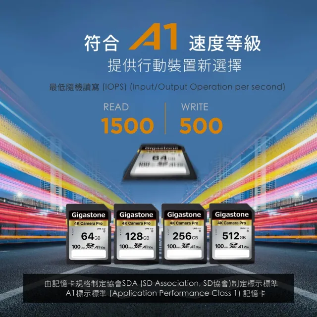 【GIGASTONE 立達】SDXC SD UHS-I U3 A1V30 4K 128GB高速記憶卡(128G 單眼相機/攝錄影機專用記憶卡)