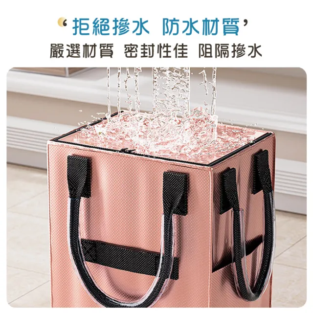 【TAI LI 太力】附輪超大容量手提防水折疊購物車 收納包 旅行袋 買菜車 摺疊購物車(40X30X50CM)