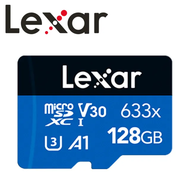 【Lexar 雷克沙】128GB microSDXC UHS-I A1 U3 V30 633x 記憶卡
