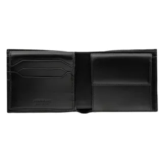 【MONTBLANC 萬寶龍】十卡零錢袋牛皮短夾 198315 (新品上市)