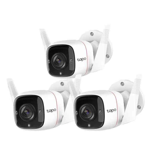 (三入組)【TP-Link】Tapo C310 3MP 300萬畫素戶外WiFi無線網路攝影/ 監視器 IP CAM(IP66防水)