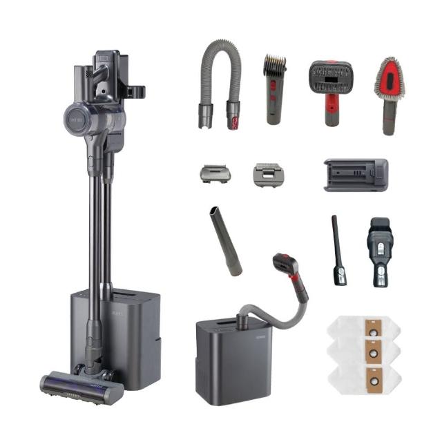 【GOOFINDS 谷凡】自動集塵吸塵器寵物美容組「鈦灰吸」(專利切換寵物美容站/ 自動集塵科技/ V3DS)