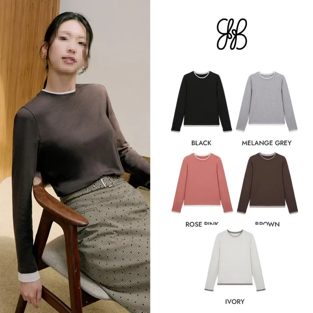 BYBRIDG:IT高磅莫代爾棉配色上衣5件