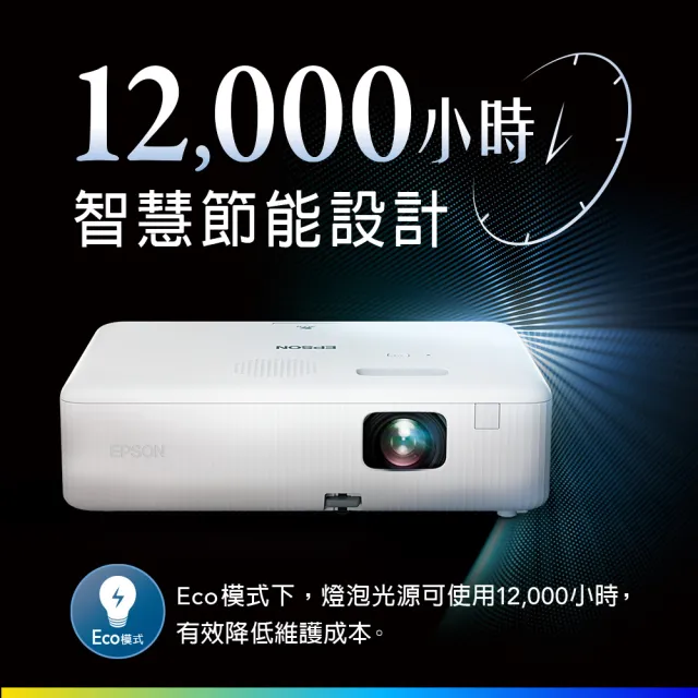 【EPSON】WXGA住商兩用高亮彩3LCD投影機3000流明(CO-W01)