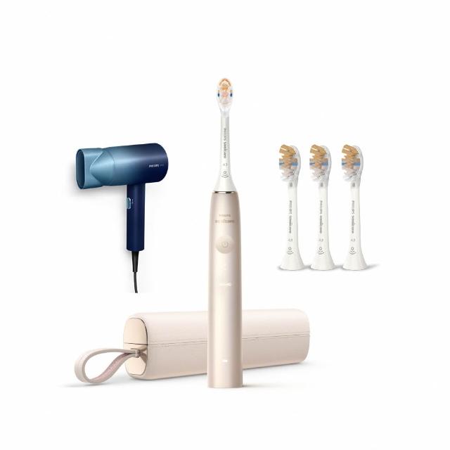 【Philips 飛利浦】Sonicare頂級尊榮AI智能音波電動牙刷-HX9996/11香檳金