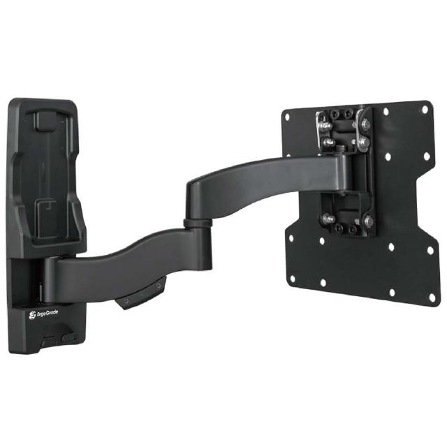 ErgoGrade雙臂拉伸式壁掛架 EGAE222，採用金壓鑄成型與設計相結合，具備易於安裝、節約空間且美觀的特點。可前後拉伸、俯仰角度調整高度，藏線設計讓線路收納更整潔，提升視聽舒適度。適用於家電、冷氣、視聽裝置及按摩器材，最大承重25KG，VESA安裝孔位支援100-200mm，產品尺寸為5325 x 302 x 65mm。