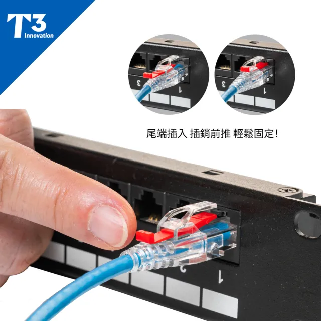 (美國T3) 網路線 50cm 防插拔  28AWG 極細超高速 CAT6 U/UTP(網路線 CAT6 UTP)