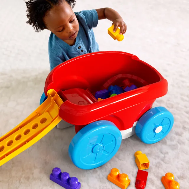 【Mega Bloks 美高積木】美高積木收集車(寶寶安撫/嬰兒玩具/彌月禮/新生兒)