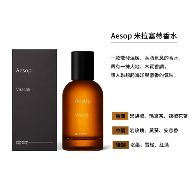 【Aesop】香水50ml 喀斯特/米拉塞蒂/埃雷米亞/艾底希思/格歐暮/烏拉諾(多款任選)