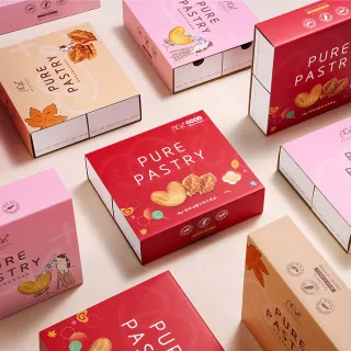 【餅乾學院】me+純奶油千層派餅乾禮盒3入組任選(餅乾禮盒/蝴蝶酥/楓糖派/雙口味)