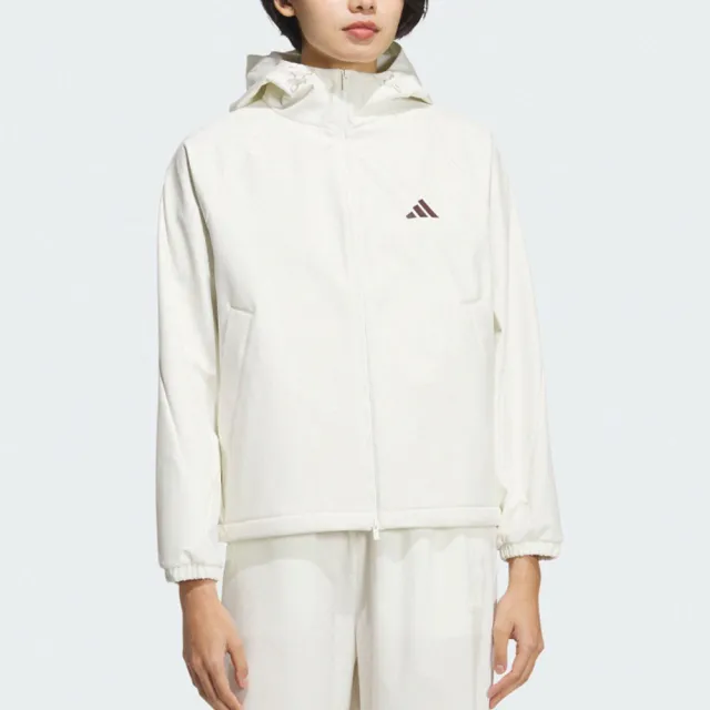 【adidas 愛迪達】Ms Softshell Jk 女款 白色 亞規 立領 運動 休閒 外套 KC0055