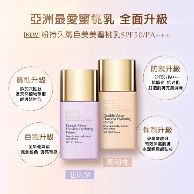 【Estee Lauder 雅詩蘭黛】粉持久氣色美美蜜桃乳(SPF50/PA+++全天粉嫩持妝/防曬)