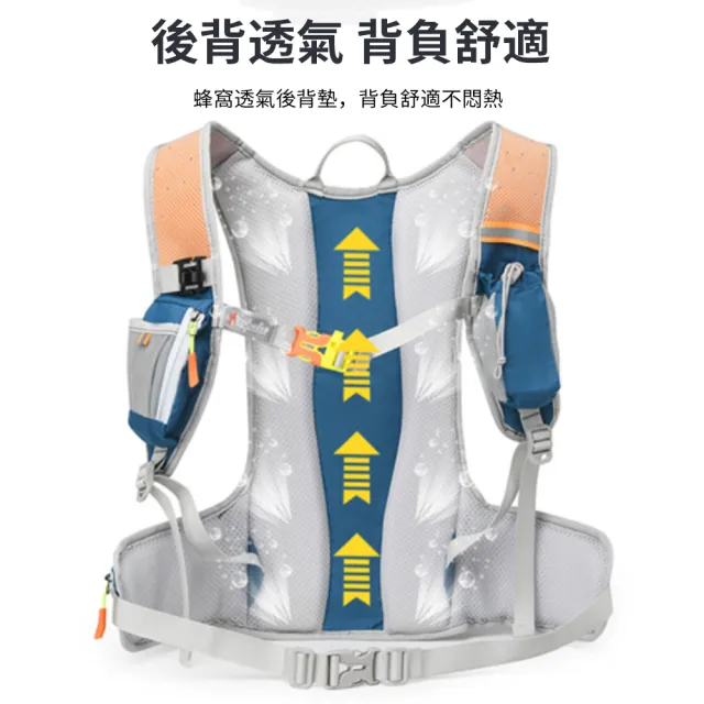 【Flix】戶外運動騎行後背包 防潑水越野跑步包 自行車騎乘背包 登山運動背包 透氣雙肩包 男女水袋包