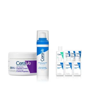 【CeraVe 適樂膚】全新上市水光緊緻組★極抗痕多肽緊緻修護霜 48g*全效水光B5玻尿酸修護精華 30ml