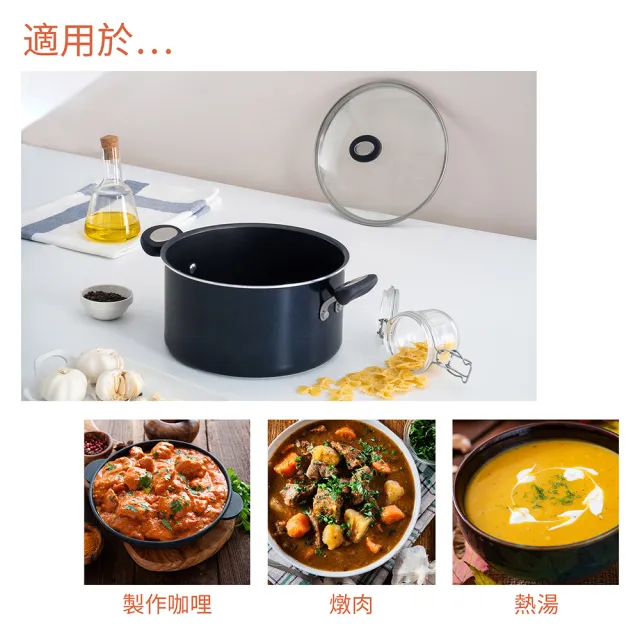 【MEYER 美亞】超能系列藍寶石不沾鍋雙耳湯鍋24cm含蓋(IH/電磁爐適用)