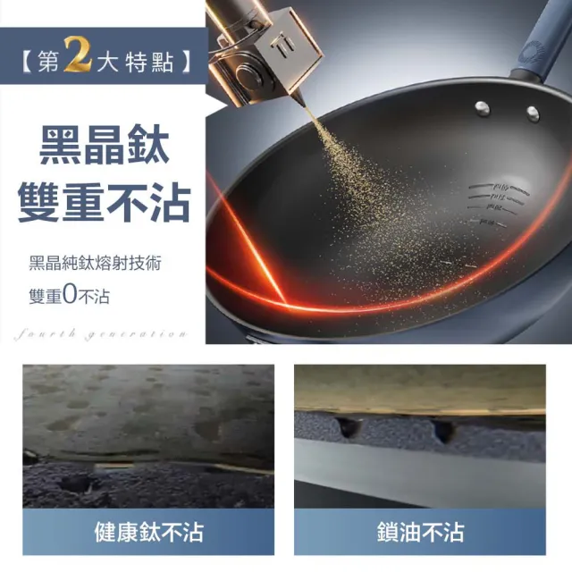 【ASD 愛仕達】鈦晶0塗層不沾炒鍋32cm