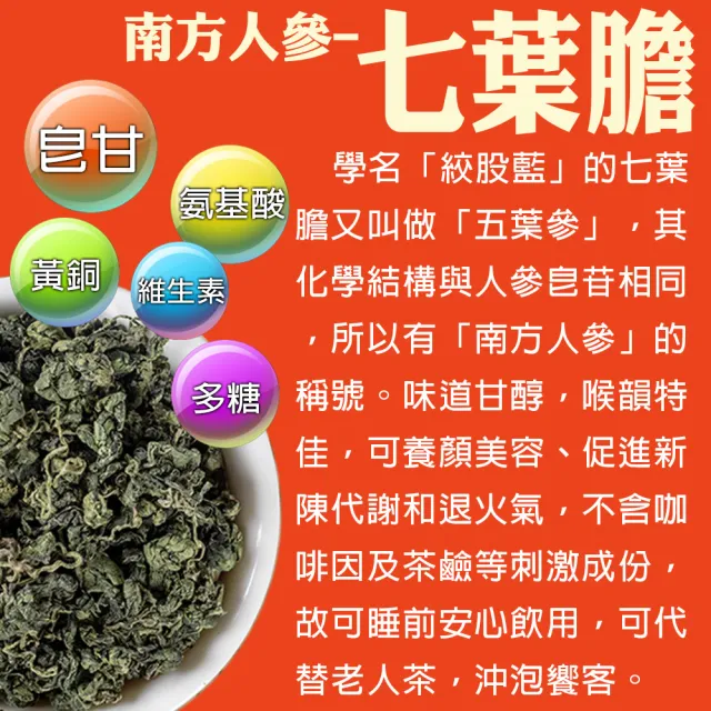 【蔘大王】山苦瓜七葉膽茶包X8組（6gX10入/組）(長效期版 雙強退火 促進代謝 啟動活力 多C回甘)