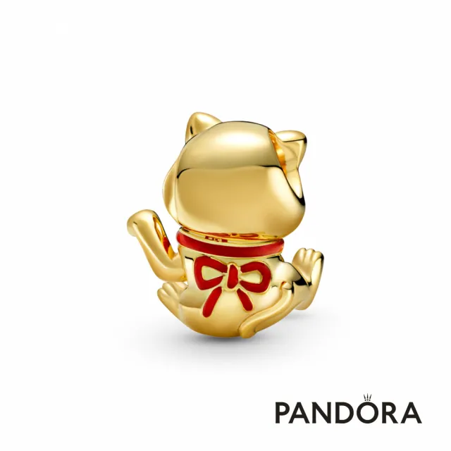 【Pandora 潘多拉】可愛招財貓串飾