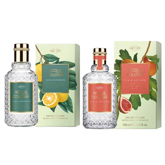 【4711 科隆之水】ACQUA COLONIA系列 柚子&雪松/無花果&香根草 古龍水100ml- 任選 (專櫃公司貨)