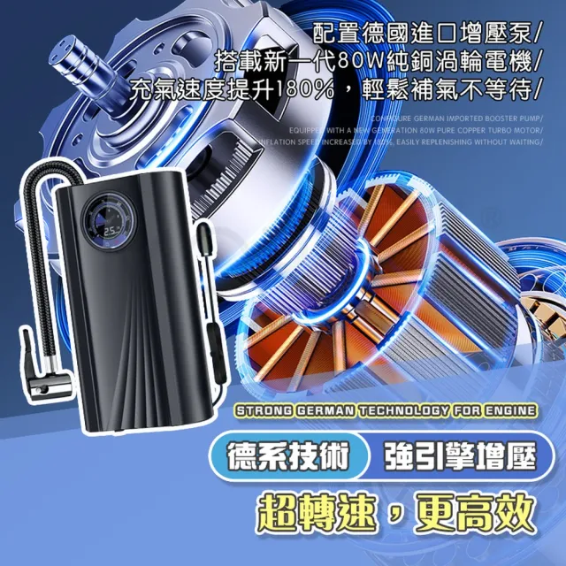 【MorTer】汽車打氣機 數顯版 充氣機 車載充氣泵 蓄能充氣機 電動充氣機