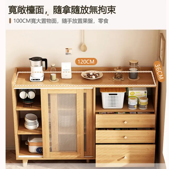 【匠俱】餐邊櫃 餐櫃 二門三抽一格 （廚房收納櫃  儲物櫃100公分 廚房櫃/餐廚櫃/碗盤櫃/電器櫃）